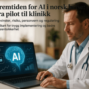 Fremtiden for ai i norsk helsevesen: gevinster, risiko, regulering og vei videre – illustrasjon