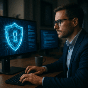 Hvordan ai kan forbedre cybersikkerhet for norske bedrifter: sanntidsanalyse, nis2 og gdpr – illustrasjon