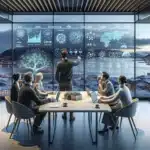 Hvordan balanserte innovasjon og personvern i ai-drevne løsninger 6 Norwegian office team reviewing ai solution with strong focus on data privacy